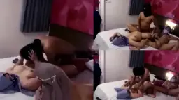 Tiga Badan Panas, Dua Jilbab Basah, Satu Malam Penuh Desahan.